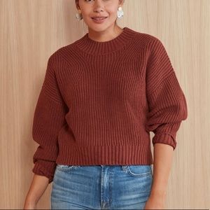 525 America mock crew pullover sweater